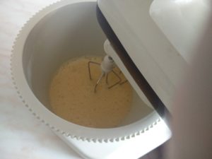 The ingredients mixed