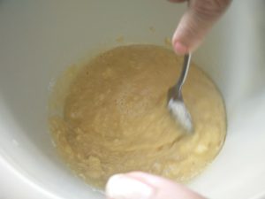 Continuing to Mix the Flour