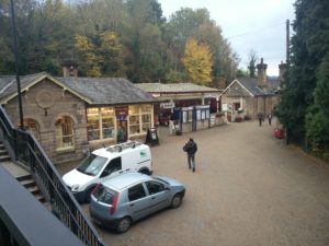 The front of the train station at Matlock