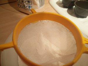 The flour has mostly been sifted