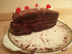 Half of the Portal Cake