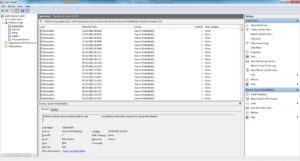 A long list of event logs relating to the users profile being deleted at logoff