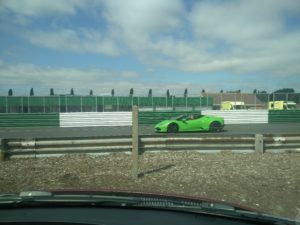 A Lamborghini Huracán going past