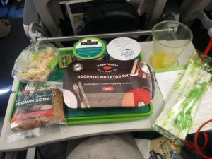 The lunch meal that I had been served, on a tray