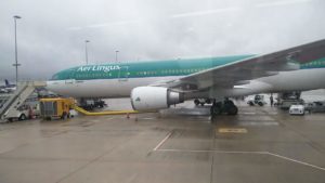 A view of the plane from Dublin Airport without anything blocking the view