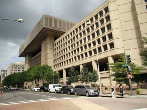 The outside of the J. Edgar Hoover (FBI) Building