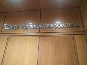 The entrance sign for the Innovation Center