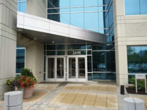 The entrance to the actual Northrop Grumman building