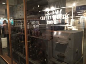 A salvaged Bombe machine at the museum
