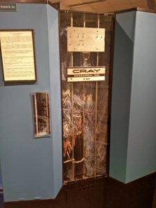 The back of a Cray X-MP showing the internal wiring