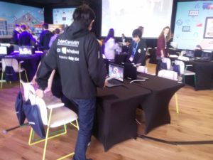 Our team taking their place at the competition table